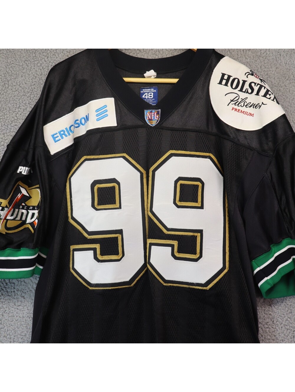 Berlin Thunder NFL Europe Player Game Jersey 99 Rare Holsten